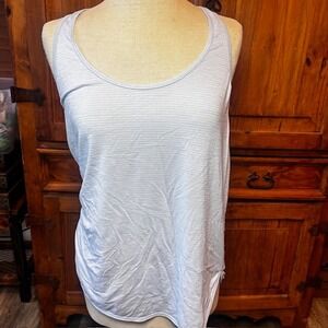 Lululemon Athletic Tank Top Women's Size 12 Blue Stripe Racerback